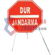 Resim Seyyar Ayaklı Dur Jandarma Levhası 