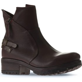 Resim Bueno Shoes Bordo Kahverengi Deri Kadın Topuklu Bot 01WV0901 01WV0901 