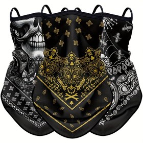 Resim 1'li Paket Buz Slick Fiber Balaclava Boyun Gaiter - Keskin Kafatası & Çiçek Desen, Tam Yüz ve Boyun Kapsamı, Motosiklet Sürüşü için Nefes Alabilir Esnek Kumaş, Dış Mekan Sporları, Balıkçılık - Çok Renk Seçenekleri, Motosiklet Ekipmanı, Keskin Moda, Dayanıklı Tekstil Malzeme 