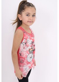 Resim Toontoy Kids Toontoy Kız Çocuk Bisiklet Baskılı Atlet Nar Çiçeği 