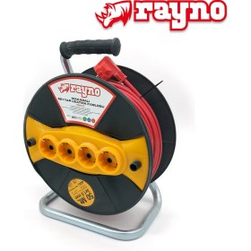 Resim Rayno Seyyar Makaralı Uzatma Kablosu 3x1,5mm 50MT - 7003 
