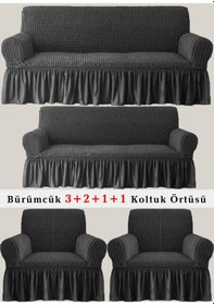 Resim Upmall Bürümcük Koltuk , Çekyat Örtüsü, Kılıfı 3211 Antrasit Antrasit 
