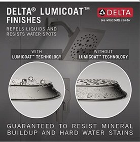Resim Delta Faucet - Proclean Fırçalanmış Nikel El Duşu, Yüksek Basınçlı Püskürtmeli El Duşu, Elde Taşınabilir Duş Sistemi, Lumicoat Paslanmaz 59584-ss-pr-pk Açık Mavi 