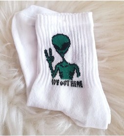 Resim Alien Çorap Beyaz 