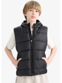 Resim Defacto Erkek Çocuk Su İtici Kapüşonlu Yelek C4334a825aubk27 Siyah 