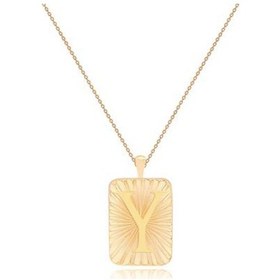 Resim Diamond Line-Gülaylar - Sarı Altın 14 Ayar Harf Kolye N11.25176 