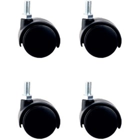 Resim Büyük Plastik Vidalı Teker - 50mm Hks127 - 4 Adet Çok Renkli 