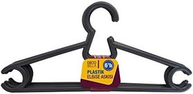 Resim DecoBella 6 'lı Plastik Elbise Askısı 