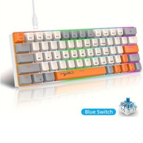 Resim Mekanik Oyun Klavyesi Ultra Kompakt Ve Amp Yerden Tasarruf Sağlayan Tasarım - Windows Dizüstü Bilgisayar Ve Mac Uyumluluğu İçin Kablolu 