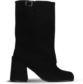Resim Bueno Shoes Siyah Süet Kadın Topuklu Çizme 42wc6279 