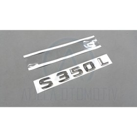 Resim EDEXPORT Mercedes S Serisi W220 C215 1998-2006 Uyumlu S350l Bagaj Yazısı Krom 