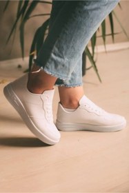 Resim Topçuoğlu Kundura Günlük Ortepedik Hafif Spor Air Unisex Sneaker Beyaz Spor Ayakkabı 