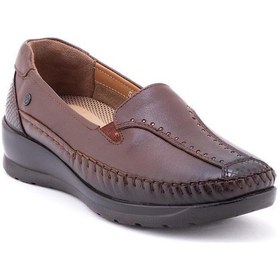 Resim Forelli 55022 Lına Taba Kadın Hakiki Deri Ayakkabı-taba Taba 