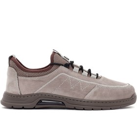 Resim Derimod Erkek Vizon Bağcıklı Nubuk Deri Casual Sneaker 25SFD6500V3 