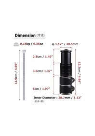 Resim Didadodo 185mm Siyah Bisiklet Adaptörü Alüminyum Çatal Şaft Natural NATURAL 