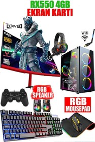 Resim Dmc N91x (PUBG MOBİL,GTA5) I5 3470,16GB RAM,256GB SSD 500GB HDD,4GB RX550,23.8"Oyuncu Masaüstü Bilgisayarı 