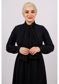 Resim Hürrem Bone Sütlü Kahve Pratik Hazır Geçmeli Tesettür Bone Sandy Kumaş Taşlı Çok Renkli 