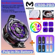Resim Sunshine011 Memo Cx08 Pro Telefon Soğutucu Manyetik Arka Klips Pilsiz 4 Çift 5v 9v 3a Yüksek Güçlü Soğutma Pubg Mlbb Oyun Rgb Aydınlatma Tablet Uygun 