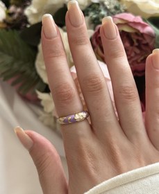 Resim Mineli Mor Yüzük 