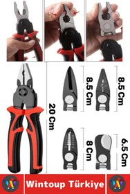 Resim Wintoup Ergonomik Montaj Bakım Tamir Çok Fonksiyonlu Kolay Yaylı Sistem Kaymaz Tak Çıkar 5 Başlık PENSE SETİ 