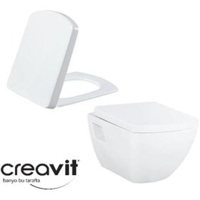 Resim Creavit TP326 Asma Klozet KC6000 Yavaş Kapanır Kapaklı 