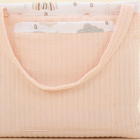 Resim Bebek Bakım Çantası - Somon Örgü - Yeşil Gökkuşağı 