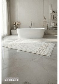 Resim Karya Hardal Büyük Ayak Havlusu - 70x130cm , 800gr %100 Pamuk, Spa Ve Otel Banyo Paspası Sarı 