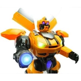 Resim Toycraft Sarı Ok Atan 40 Cm Uzaktan Kumandalı Pilli Işıklı Ve Sesli Robot Ürün Dönüşmez Sarı 