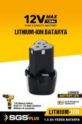 Resim Sgs 5137 Profesyonel Akülü Vidalama Yedek Batarya 12 Volt (1.5AH) 