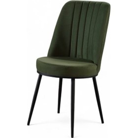 Resim Gold Sandalye - Soho Yeşil -metal Siyah Ayak 