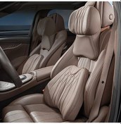 Resim Honeybeeshop Siyah Bel Yastığı Ergonomik Hafıza Köpük Baş Ve Bel Desteği Nefes Alabilir Tüm Mevsim 