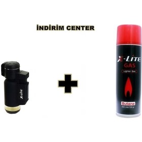 Resim X-Lite Hunter Turbo Otomatik Pürmüz Turbo Çakmak+X-Lite 250Ml ... Siyah 
