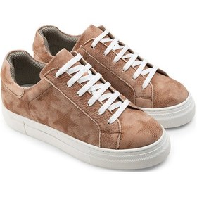 Resim Deery Hakiki Nubuk Pudra Rengi Sneaker Kadın Ayakkabı - Z1681Zpdrc01 Pudra 