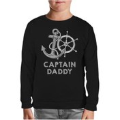 Resim Captain Daddy Siyah Çocuk Sweatshirt Siyah 