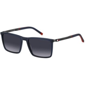 Resim Tommy Hilfiger Erkek Mavi-füme Organik Aynalı (UV) Cam Selüloz Asetat (SELÜLOİD) Kapalı Çerçeve Dikdörtgen Güneş G 