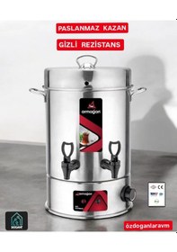 Resim 80 Bardak Elektrikli Termostatlı Paslanmaz Çelik Semaver Çay Otom Inox 