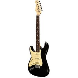 Resim Stagg SES-30BLK LH Siyah Solak Elektro Gitar 
