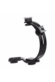 Resim OEM Marka Ls39 L Tipi Çift Kızaklı Işık Flaş Mikrofon Tutucu 