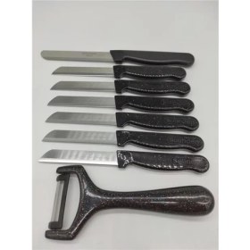 Resim Solingen Simli Siyah 8 Parça Mutfak Seti 