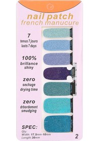 Resim 14 Adet Degrade Tırnak Sanatı Çıkartmaları Kendinden Yapışkanlı Oje Şeritleri Tam Sarma Çıkartmaları 35 