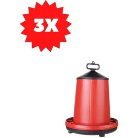 Resim Tavuk Yemliği Üstten Dolum Askılı Kulplu 12-15 Kg. 3 Adet 