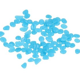 Resim Yifomall Gece Parlayan Çakıl Taşları - Bahçe Ve Yol Aydınlatma İçin 100 Adet Mavi Floresan Taş 