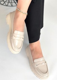 Resim Erbilden Narli Bej Rugan Oxford Ayakkabı 