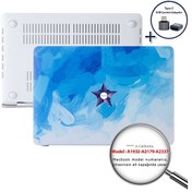 Resim MacBook Air M1 13" A1932 A2179 A2337 Uyumlu Açık Mavi Laptop Koruyucu Kılıf PAINT02 McStorey