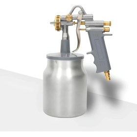 Resim Badem10 Alttan Depolu Metal Havalı Boya Tabancası 1.4 mm 1000 cc Demir Ahşap Pilastik Yüzey Boyama Tabanca 