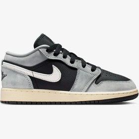 Resim Air Jordan 1 Low SE 'Light Smoke Grey Sail' (GS) | Unisex 