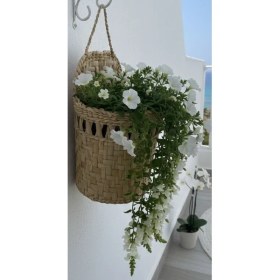 Resim Dekoratif İşlevsel Hasır Gazetelik/Çiçeklik 