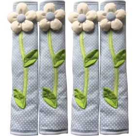 Resim Lillian 4 Parça Pastoral Çiçek Puantiyeli Kapı/buzdolabı Kulpu Kapağı Buzdolabı Kapı Eldiveni Ev Dekorasyon Aksesuarları Mavi (Yurt Dışından) 