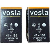 Resim VOSLA H4 60-55W 12v %150 Artırılmış Güçlü Halojen Ampul 2 Adet Fiyatı (27491) 