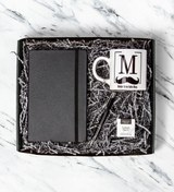 Resim ATÖLYE247 Atölye247 Özel Harf Baskılı Kupa Termo Deri Defter Kalem Turkish Black Tea Babalar Günü Hediye Seti 